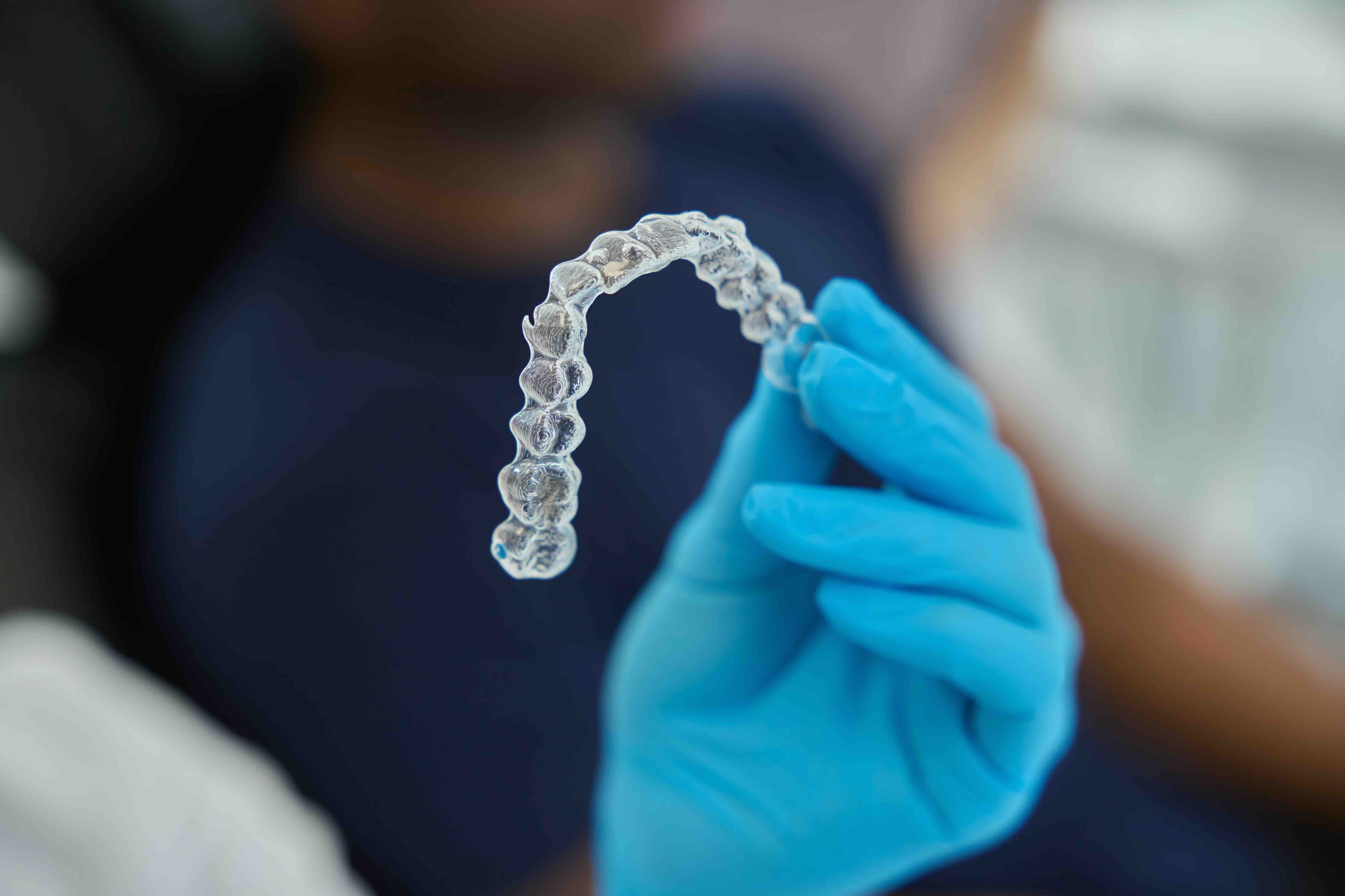 Clear aligners closeup